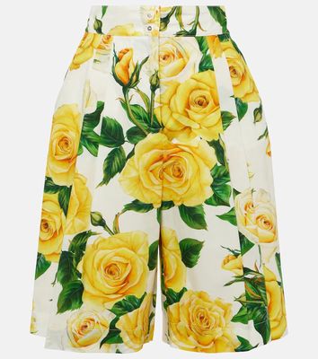Dolce & Gabbana Floral cotton Bermuda shorts