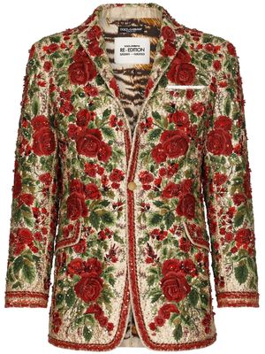 Dolce & Gabbana floral-embroidered blazer
