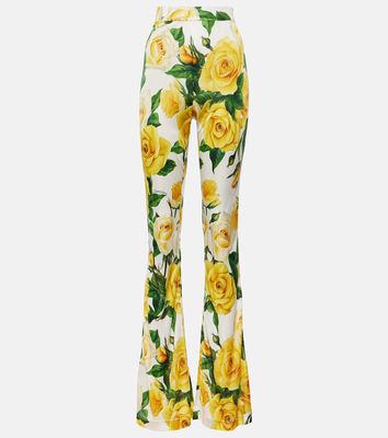 Dolce & Gabbana Floral high-rise flared pants
