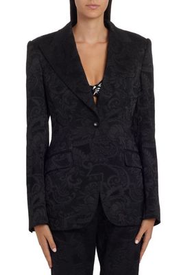 Dolce & Gabbana Floral Jacquard Blazer in Black