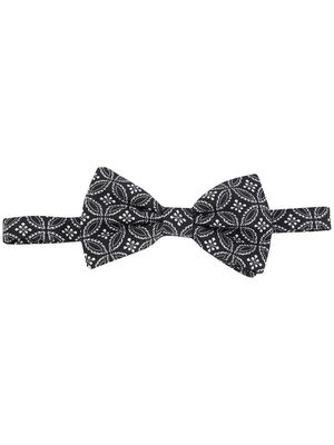 Dolce & Gabbana floral-pattern bow tie - Black