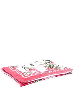 Dolce & Gabbana floral-print cotton towel - White