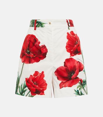 Dolce & Gabbana Floral-printed cotton shorts