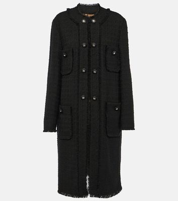 Dolce & Gabbana Fringed wool-blend tweed coat