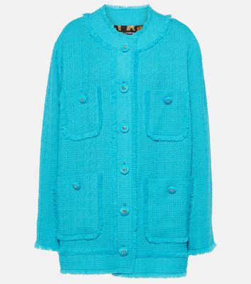 Dolce & Gabbana Fringed wool-blend tweed jacket