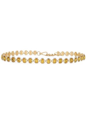 Dolce & Gabbana gemstone-embellished chain belt - Yellow
