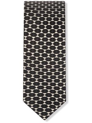 Dolce & Gabbana geometric-embroidery silk tie - Black
