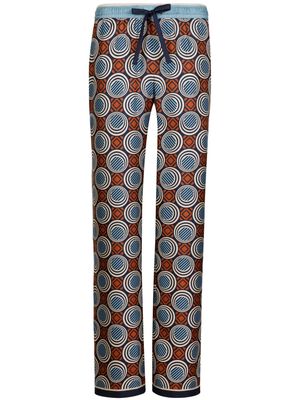 Dolce & Gabbana geometric-print silk pijama trousers - Red