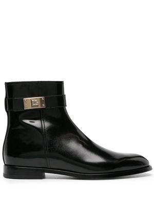 Dolce & Gabbana Giotto leather ankle boots - Black
