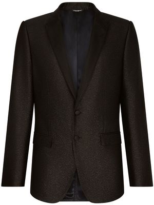 Dolce & Gabbana glittered single-breasted blazer - Black