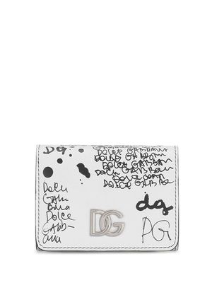 Dolce & Gabbana graffiti-print min bag - White