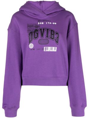 Dolce & Gabbana graphic-print cotton hoodie - Purple