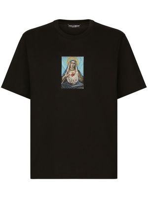 Dolce & Gabbana graphic-print cotton T-shirt - Black