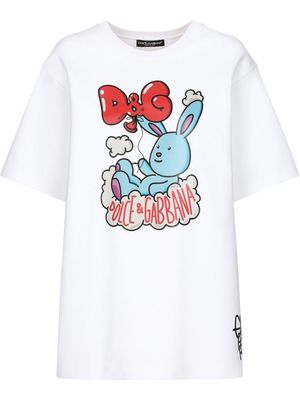Dolce & Gabbana graphic-print short-sleeved T-shirt - White