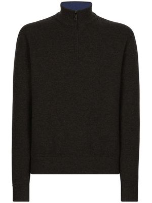 Dolce & Gabbana half-zip cashmere pullover - Grey