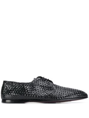 Dolce & Gabbana hand-woven Derby shoes - Black