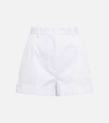 Dolce & Gabbana High-rise cotton gabardine shorts