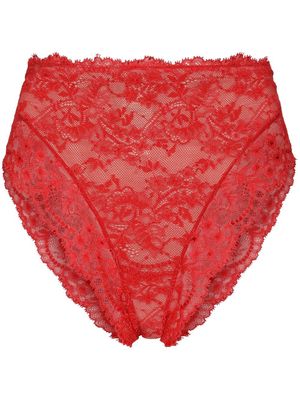 Dolce & Gabbana high-rise lace briefs - Red
