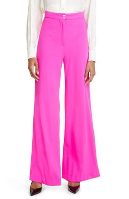Dolce & Gabbana High Waist Jersey Flare Leg Pants in Bright Pink