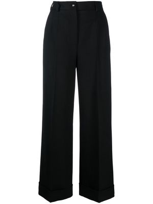 Dolce & Gabbana high-waisted cropped trousers - Black