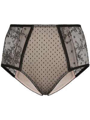Dolce & Gabbana high-waisted lace briefs - Neutrals