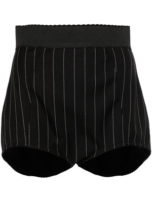 Dolce & Gabbana high-waisted pinstripe shorts - Black