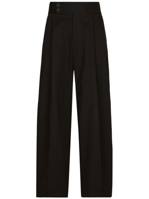 Dolce & Gabbana high-waisted stretch-cotton trousers - Brown