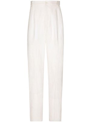 Dolce & Gabbana high-waisted tailored trousers - White