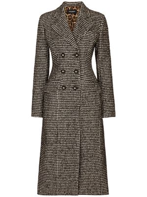 Dolce & Gabbana houndstooth double-breasted coat - Neutrals