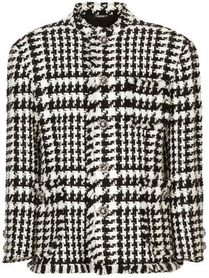 Dolce & Gabbana houndstooth-print tweed jacket - Black