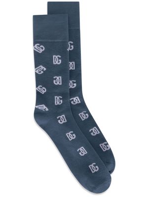 Dolce & Gabbana intarsia-logo socks - Blue