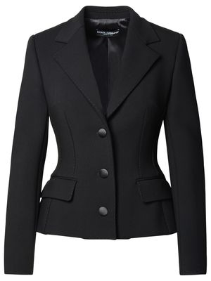 Dolce & Gabbana Jacket In Stretch Wool Canvas