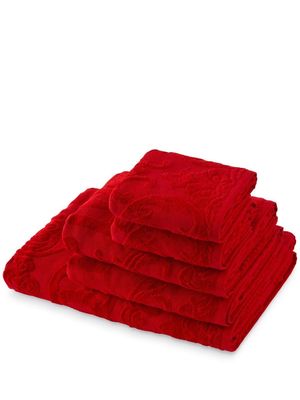 Dolce & Gabbana jacquard cotton bath towel - Red