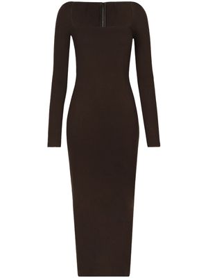 Dolce & Gabbana jersey midi dress - Brown
