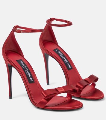 Dolce & Gabbana Keira bow-detail satin sandals