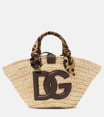 Dolce & Gabbana Kendra Small straw basket bag