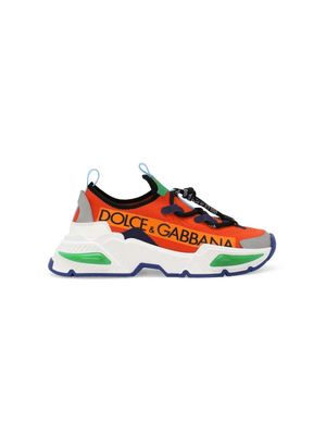 Dolce & Gabbana Kids Airmaster panelled sneakers - Orange