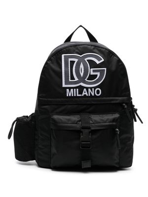 Dolce & Gabbana Kids appliqué-logo backpack - Black
