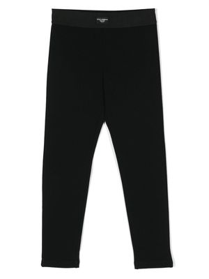 Dolce & Gabbana Kids appliqué-logo straight-leg leggings - Black