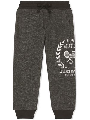 Dolce & Gabbana Kids Athletic logo-print track trousers - Grey
