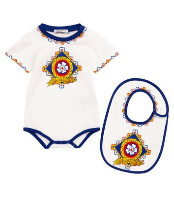 Dolce & Gabbana Kids Baby cotton onesie and bib set