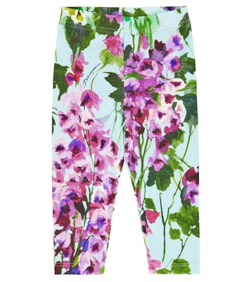Dolce & Gabbana Kids Baby floral cotton-blend leggings
