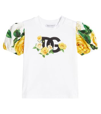 Dolce & Gabbana Kids Baby floral cotton jersey T-shirt