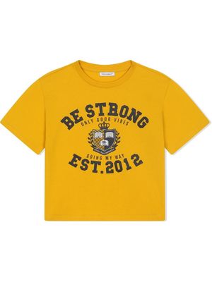 Dolce & Gabbana Kids Be Strong jersey T-shirt - Yellow