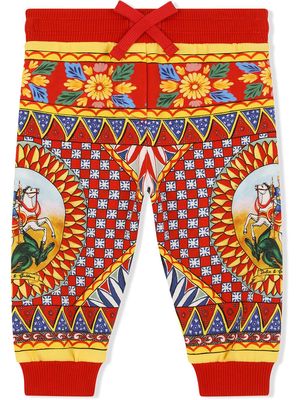 Dolce & Gabbana Kids Carretto-print track pants - Red