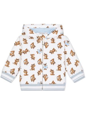 Dolce & Gabbana Kids cartoon-print cotton hoodie - White