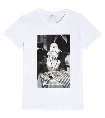 Dolce & Gabbana Kids "Ciao, Kim" printed cotton T-shirt