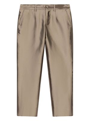 Dolce & Gabbana Kids Classic Mikado silk tailored trousers - Gold