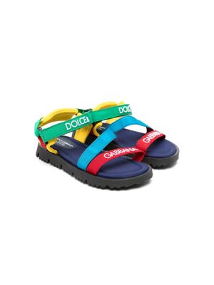 Dolce & Gabbana Kids colour-block open-toe sandals - Green