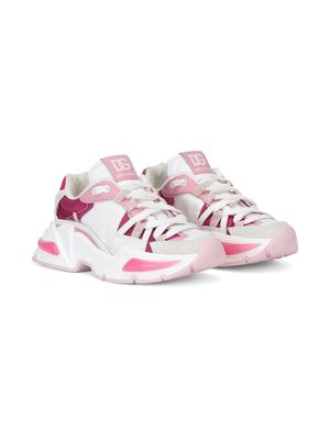 Dolce & Gabbana Kids colour-block panel sneakers - Pink